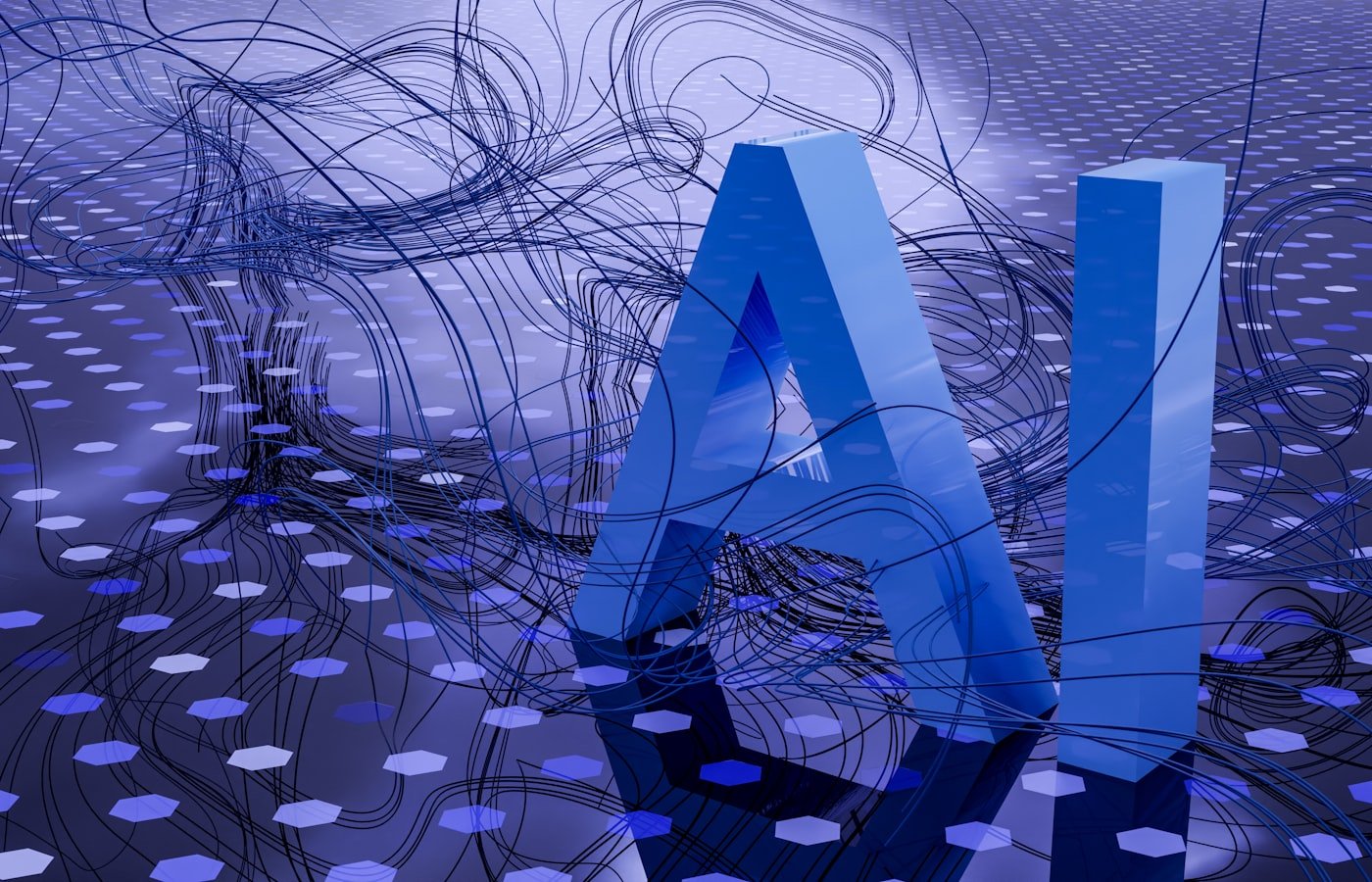 Abstract visualization of AI and machine learning