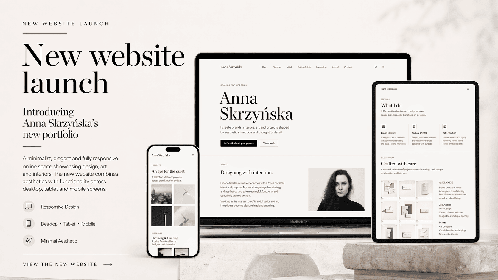 anna-skrzynska.pl - visual designer portfolio website