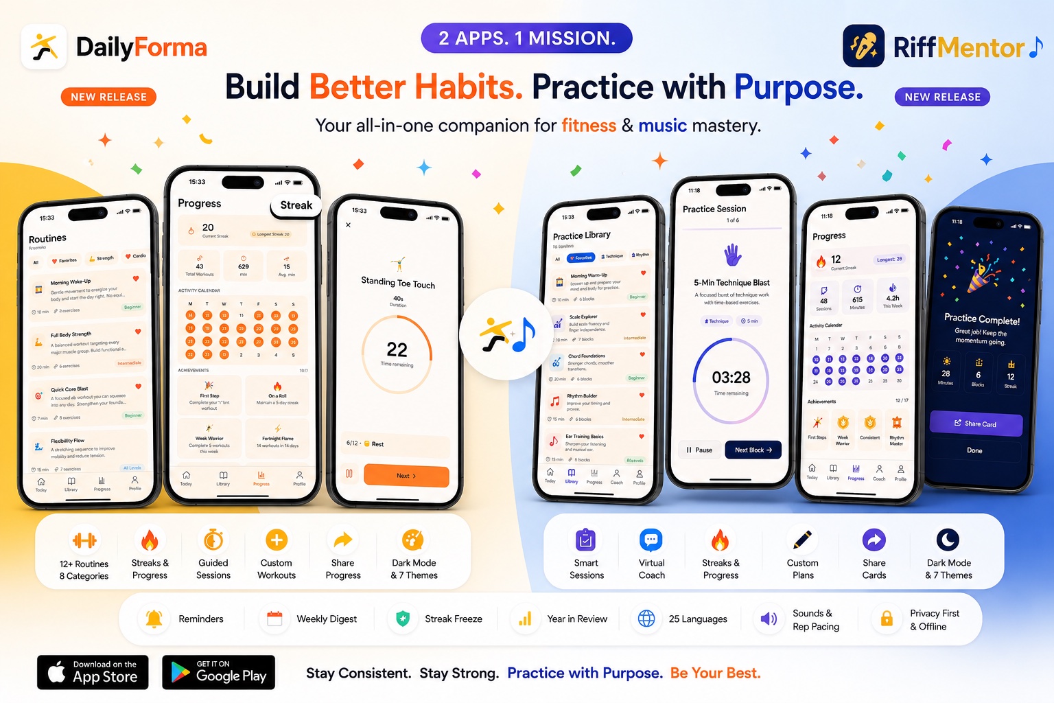 DailyForma and RiffMentor - first POLPROG mobile apps on Google Play