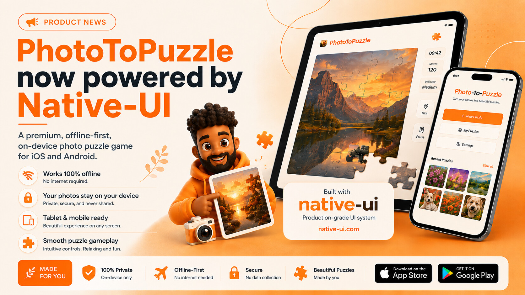 PhotoToPuzzle is now available on the App Store for iPhone and iPad