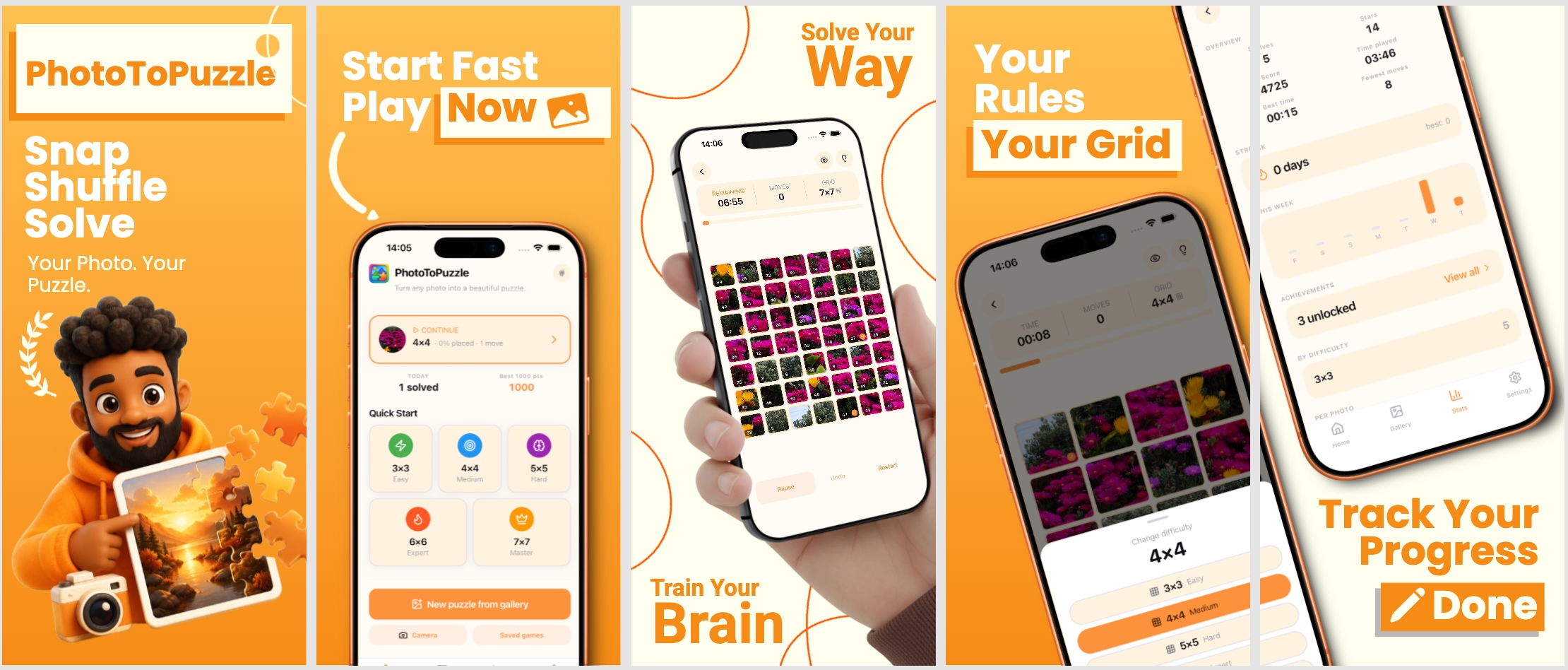PhotoToPuzzle - turn any photo into a beautiful puzzle game for iOS and Android